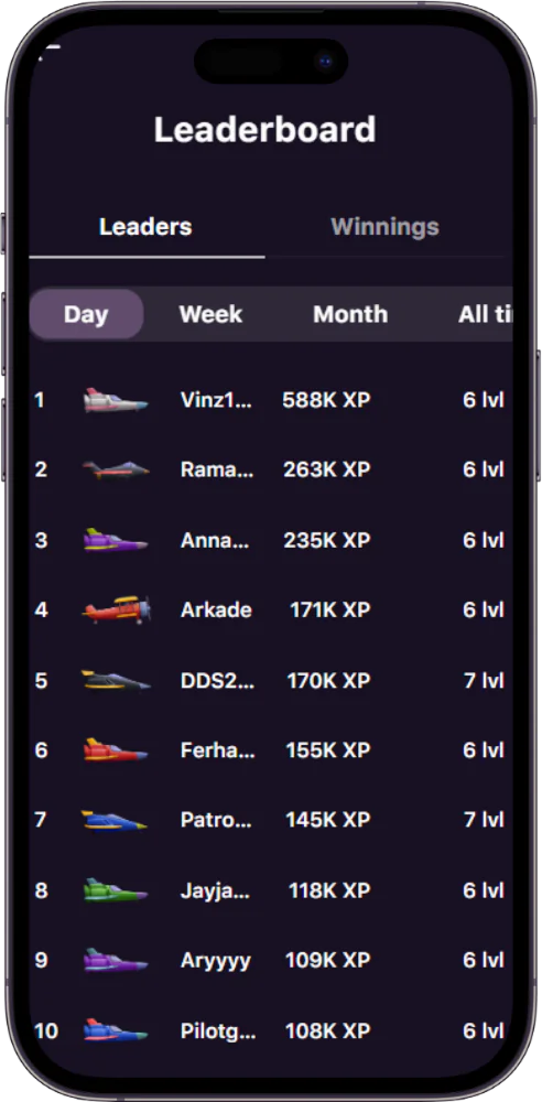 On the Aviatrix 1win website, players from Nigeria can check out the best players of the day and month.