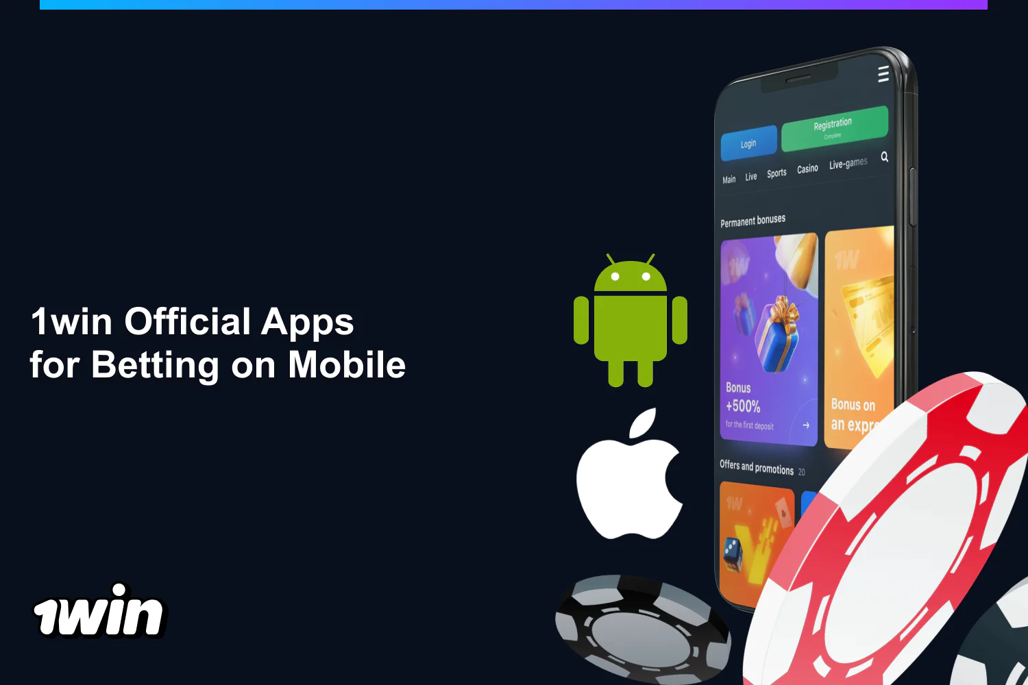 1win's mobile app allows Nigerians to bet on the go