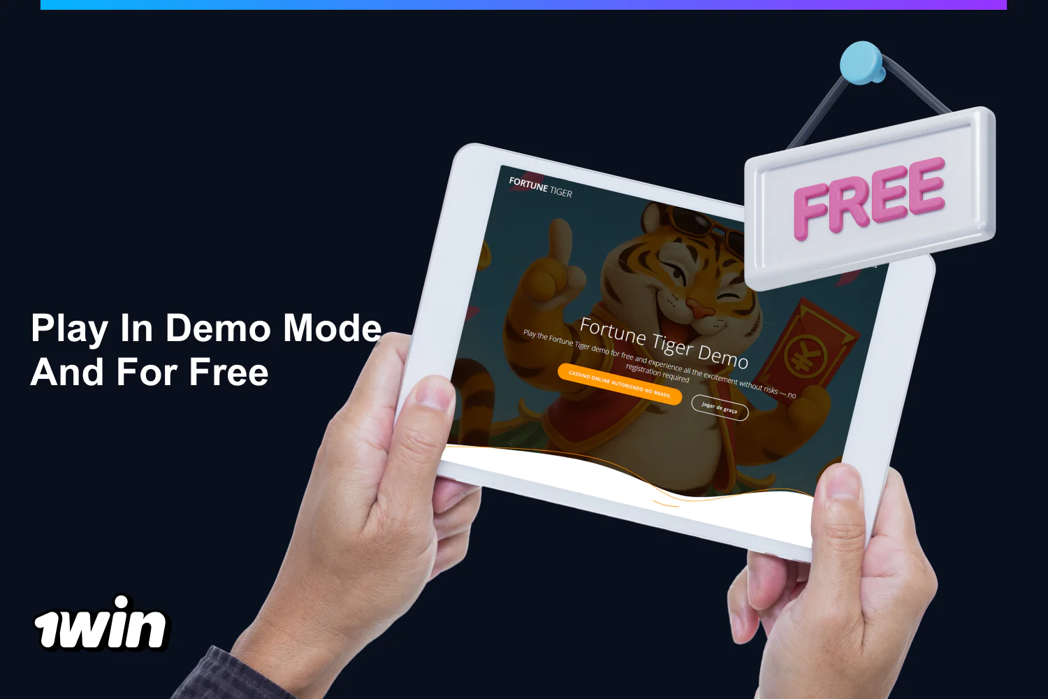 Players from Nigeria can play 1win Fortune Tiger in demo mode without the risk of losing money